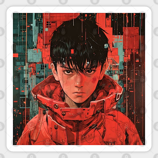 Akira Unleashed: Cyberpunk Masterpiece, Psychic Power Saga, and Fan Art Fusion Magnet by insaneLEDP